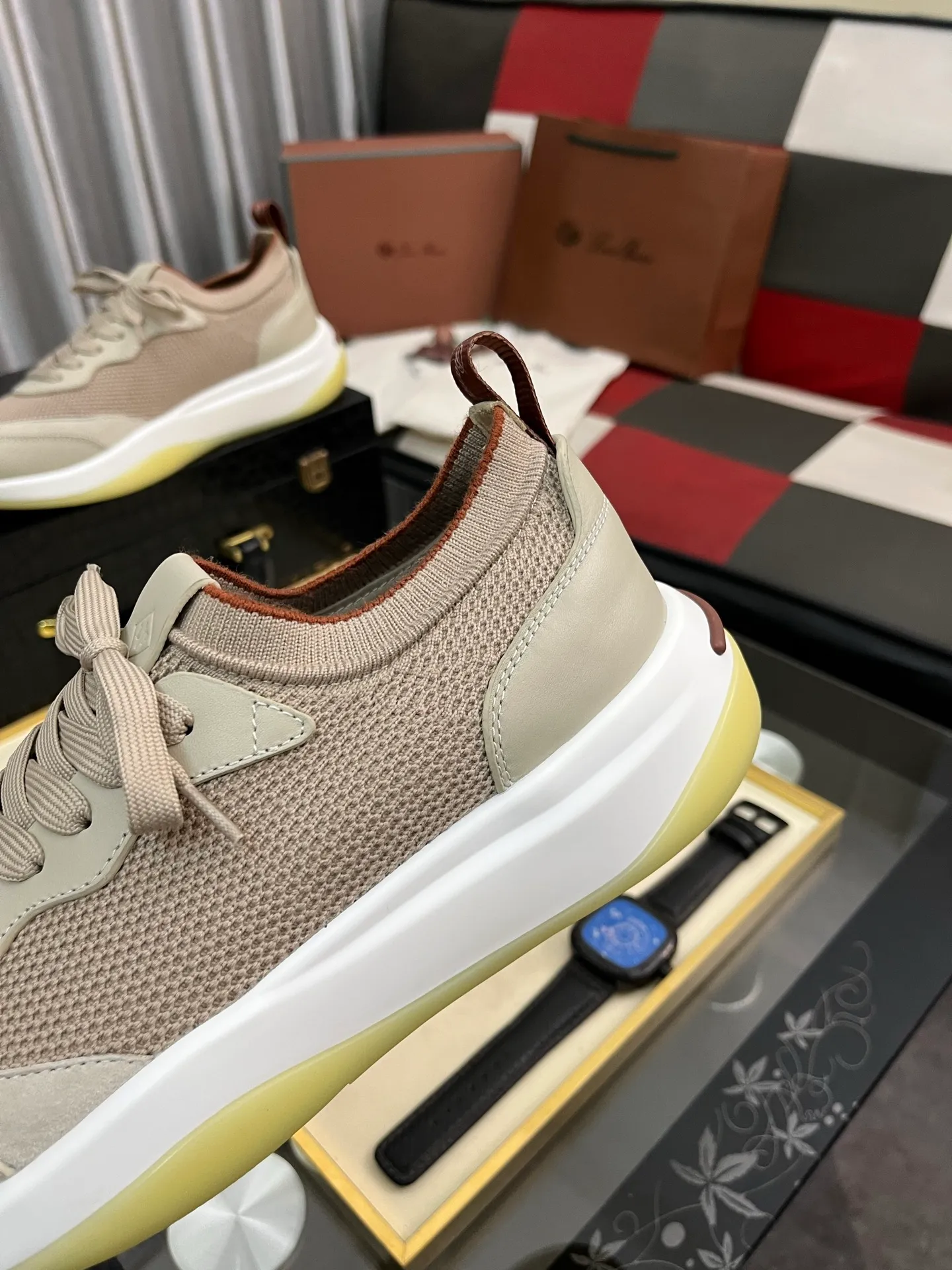 Men's men's shoes💰620⌚️⌚️Loro Piana - Loro Piana LP classic casual shoes, men's lace-up casual shoes and sneakers, high-quality lightweight and comfortable fabrics, suitable for outdoor leisure, the color is young and energetic, the upper is imported deerskin from Italy, it is great with sportswear or casual suits! Code number: 38-446️⃣Colors available